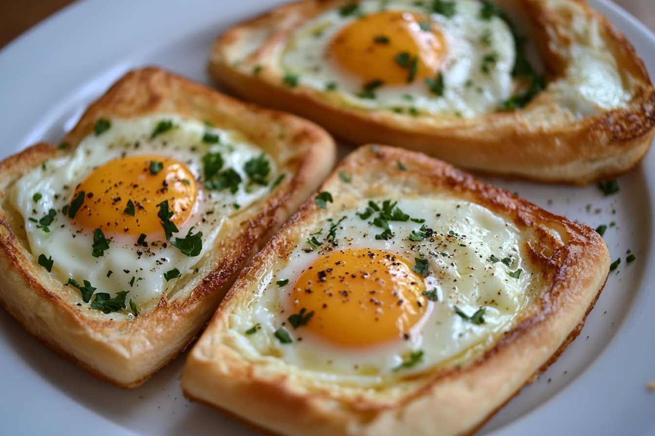 An image of Fried Eggs prepared in an Air Fryer