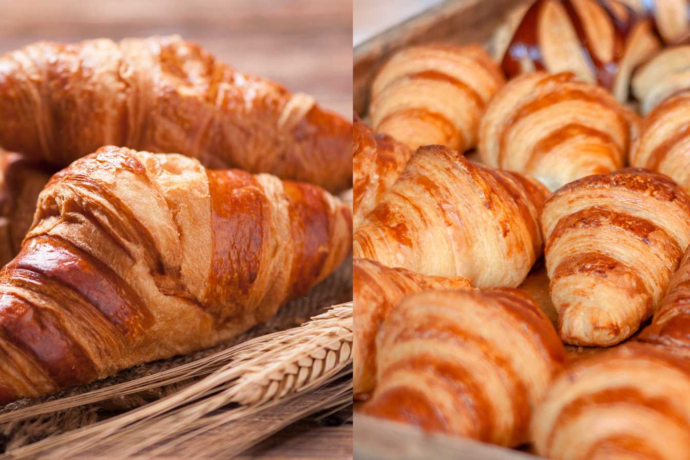 image of Gipfeli and croissant. croissant vs Gipfeli