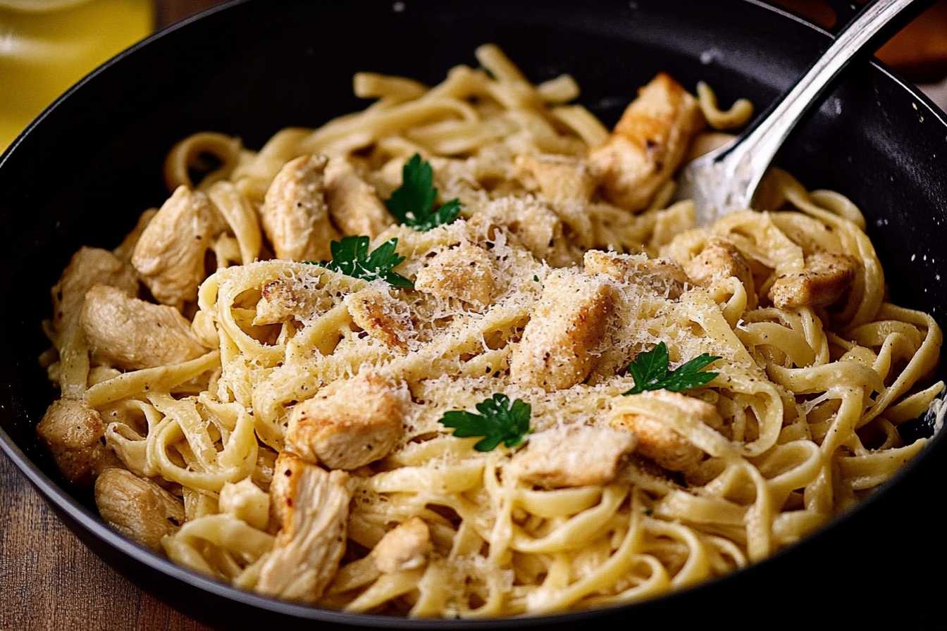 Image of Garlic Parmesan Chicken Pasta Dish