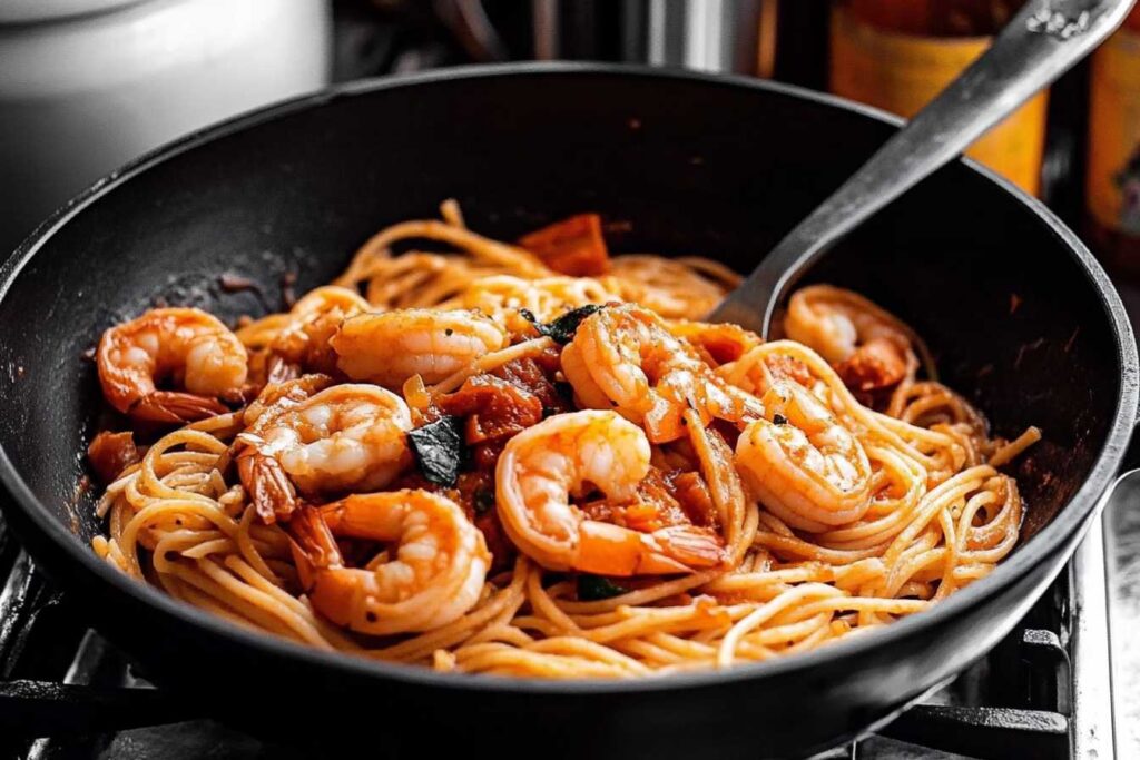 Image of Spicy Shrimp Pasta Dish