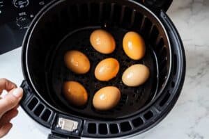 Image of eggs in air fryer