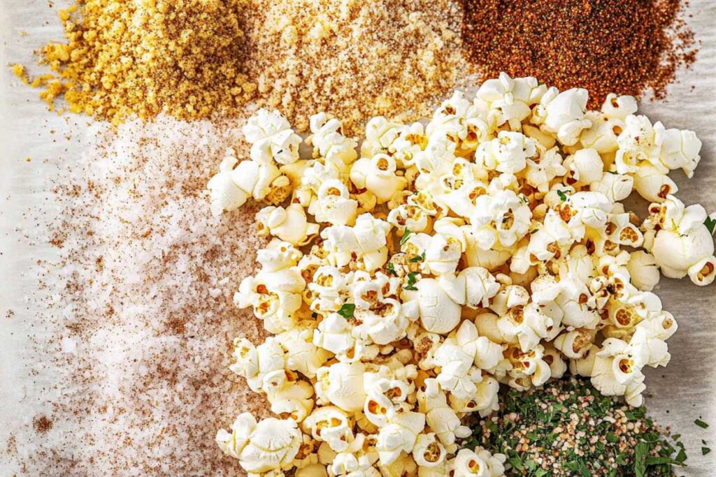 Popcorn Perfection: A Flavorful Feast with Various Seasonnings