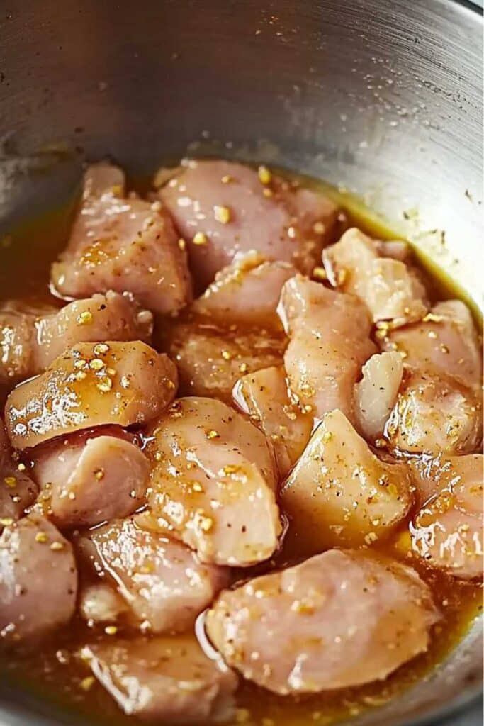 Marinated chicken for bbq pineapple chicken kabobs